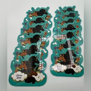 Afro Unicorn Die Cut Sticker Book Horses Lot of 13 New